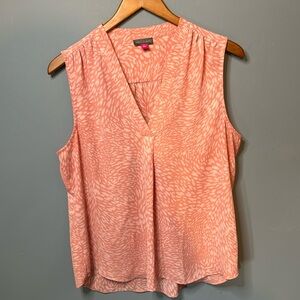 Vince Camuto pink print blouse Size L